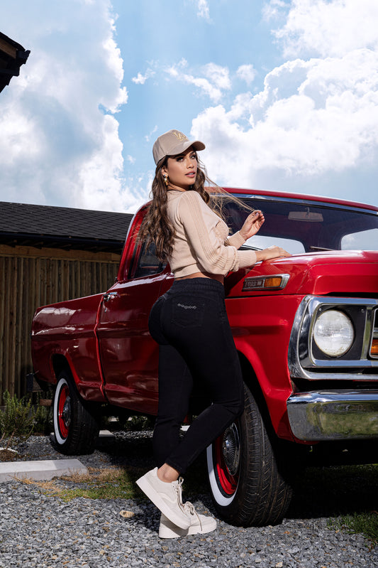 Baggy - felpa Licrado - Bota Tubo Negro Ref 1745