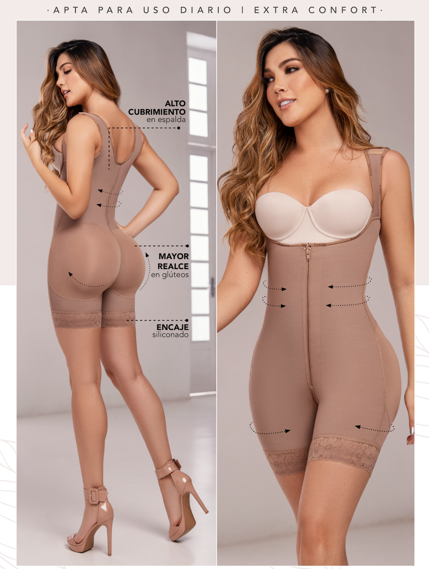 Faja Short Levanta Cola Y Cierra Frontal Kabuky Ref 3007